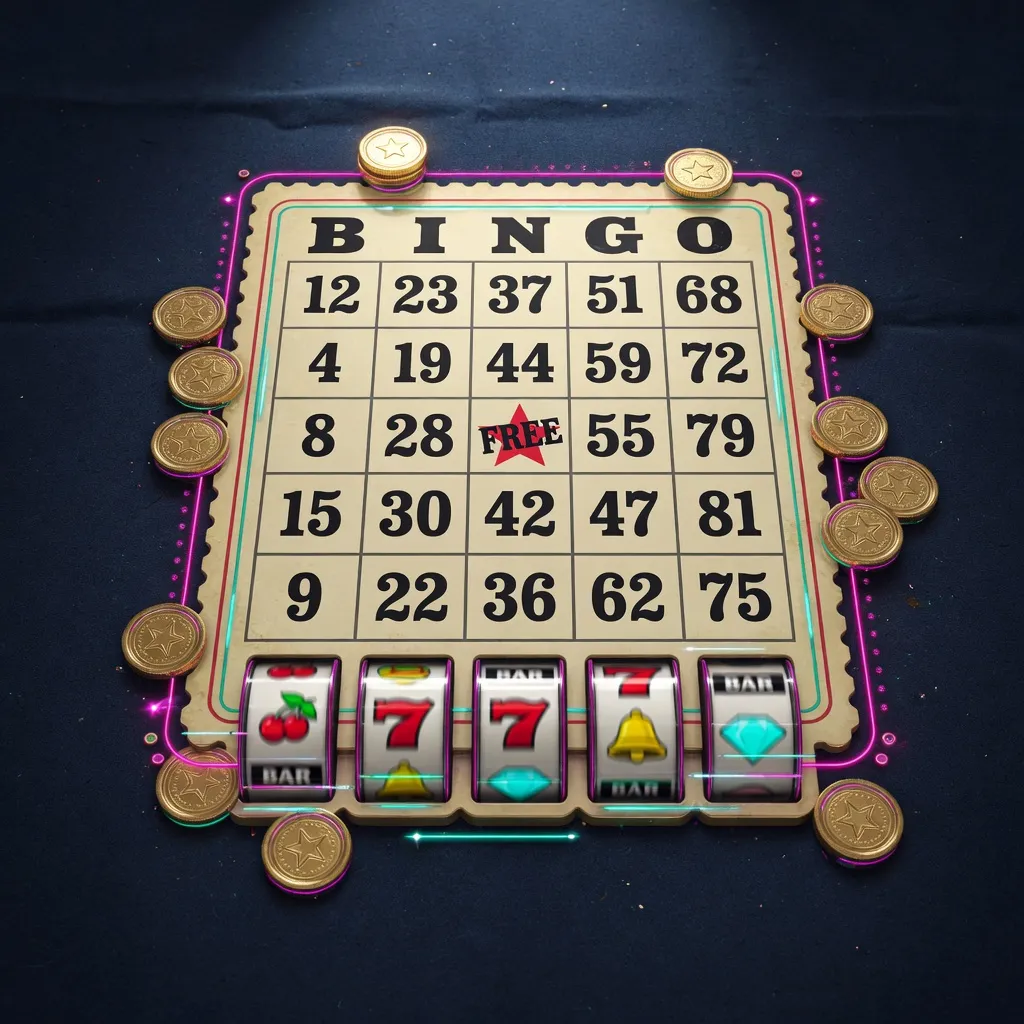 Slingo Riches bingo card and slot reels for Slingo free play