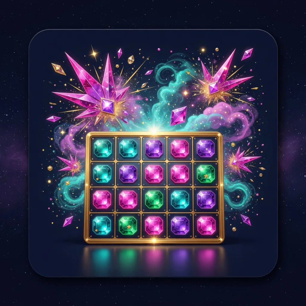 Cosmic gem grid for Slingo Starburst free play
